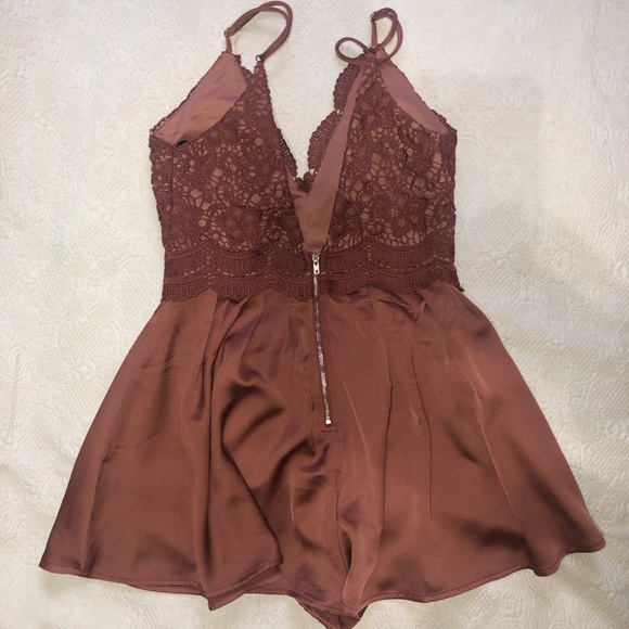 Dark Dusty Rose Romper - Picture 2 of 5